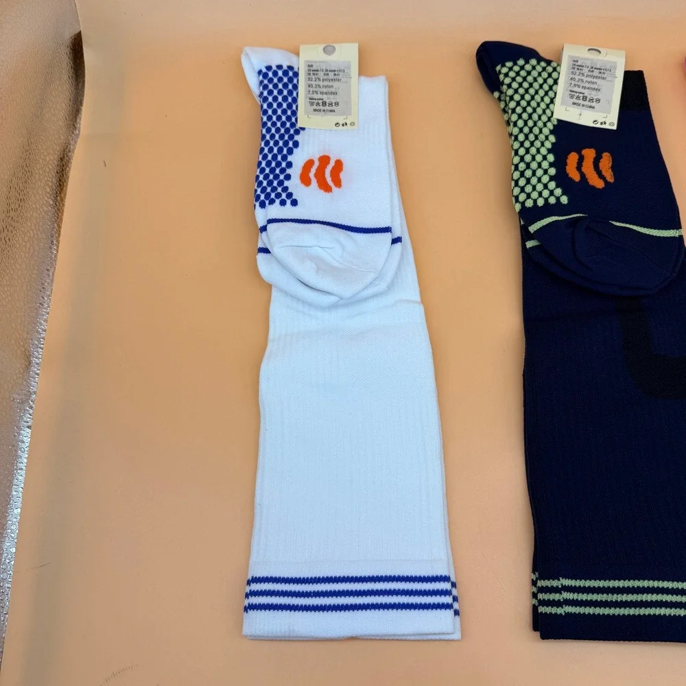 3 Pairs Speum Womens US 7-9 Compression High Non-slip Socks Navy, White, Pink